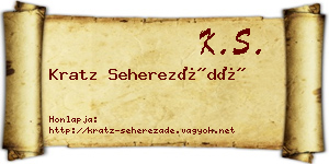 Kratz Seherezádé névjegykártya
